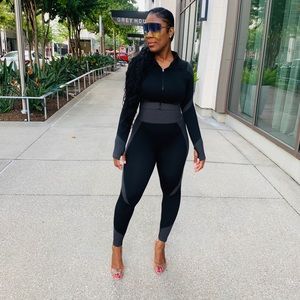 2 piece Matching Set in Black & Blue